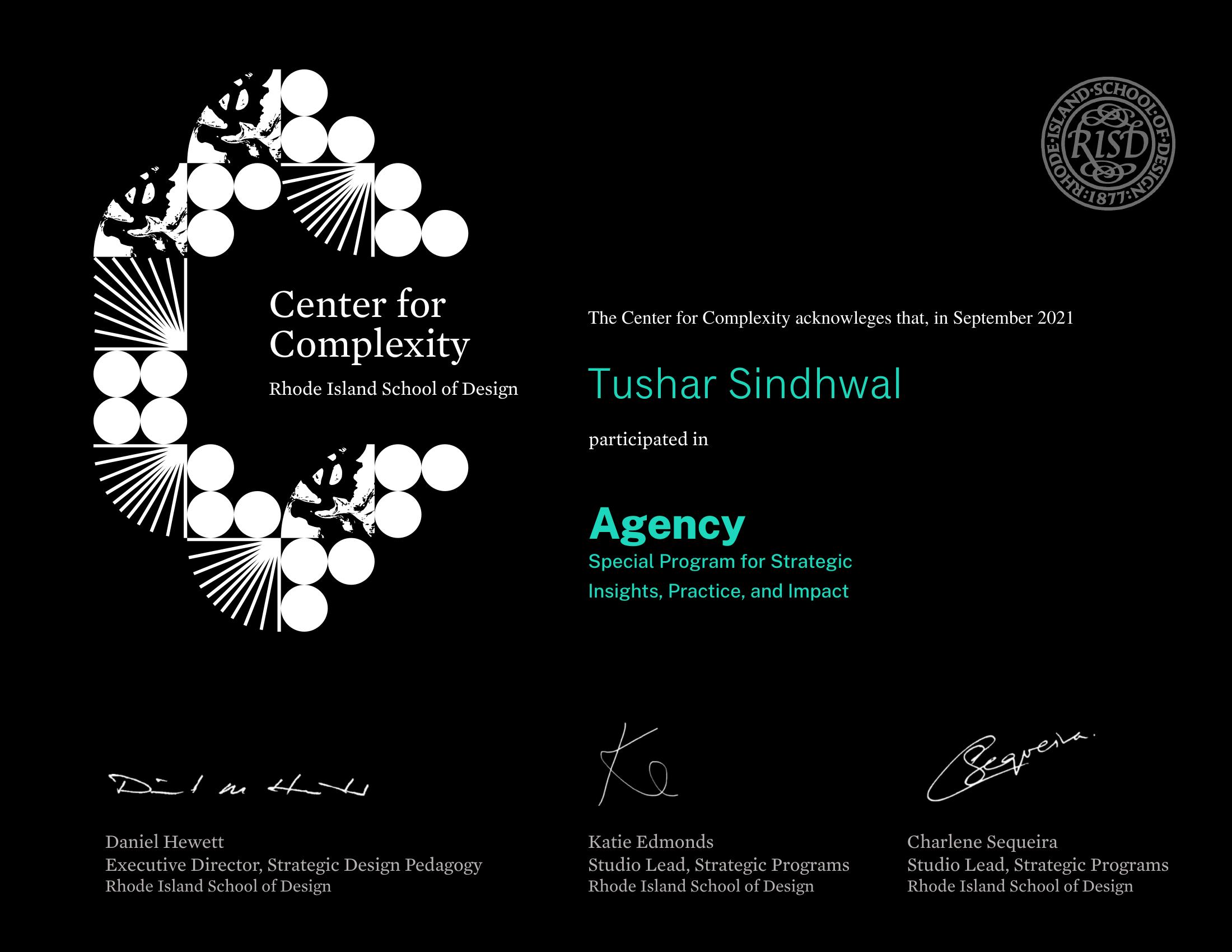 RISD Strategic Design Certificate