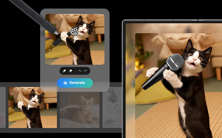 Sketch-to-Image — drawing a microphone sketch that becomes photorealistic