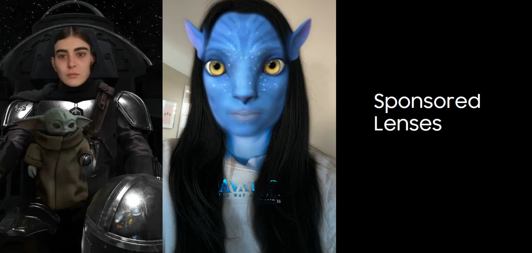 Sponsored lenses overview — Avatar, Mandalorian